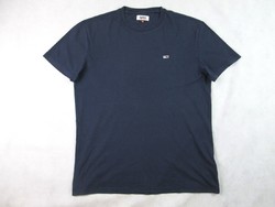 Original tommy hilfiger (m / l) sporty short sleeve dark blue men's t-shirt