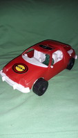 Retro trafikáru bazáráru műanyag fröcsölt piros sport játék autó 22cm HIBÁTLAN képek szerint