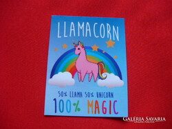 Llama unicorn fridge magnet