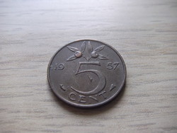 5 Cent 1957 Netherlands