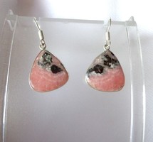 Rhodochrosite mineral earrings