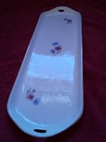 Granite ceramic rose pattern cake offering tray for Christmas and New Year festive occasions