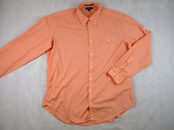 Original gant (xl) elegant long-sleeved men's shirt in peach color