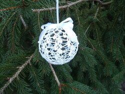 Crocheted pine tree ornament