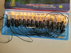 Retro karácsonyfa égősor régi fényfüzér izzósor