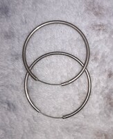 Silver 3.5 cm hoop earrings