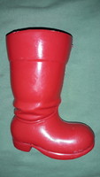 Old Hungarian confectionery plastics Santa's boots for chocolate-candy packaging 15cm according to the pictures