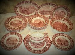 Palissy Thames River Scenes 24 darabos angol porcelán étkészlet