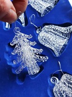 New, boxed! Beautiful glass crystal Christmas tree decorations
