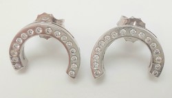 405T. From HUF 1 18k white gold 3.37G brilliant 0.32Ct horseshoe earrings with first class stones