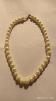 Women's necklace, vintage string of pearls, with large pearls, casual jewelry