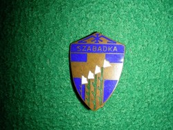 Szabadka fire enamel badge, badge from Hungarian times