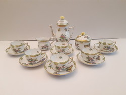 Richest!! Vbo Herend Victoria pattern 6-person porcelain mocha and coffee set