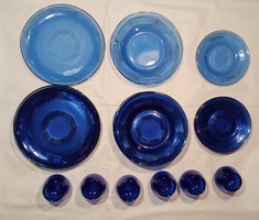 Indonesian royal blue glass plates