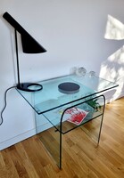 Rare Vintage Fiam Italia Glass Table with Rotatable Top, LV 006