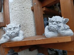 Ritka  Troll kutya Őr sárkány 1 db ördög kutya kő szobor  Fagyálló Műkő  Mitológiai állat