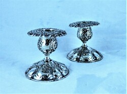 Very nice pair of antique silver candle holders, German, ca. 1890!!!