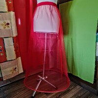 Wedding asz01c - 1 round elastic red bridal petticoat, tire, step reliever