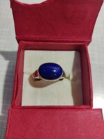 Nagy lapis lazuli köves ezüst gyűrű
