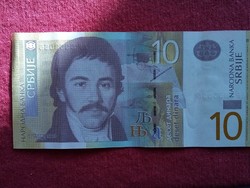 10 szerb dinár papír pénz  bankjegy gyönyörű állapotú