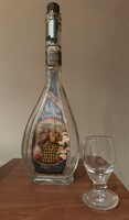 Ilkovics delicacy liqueur bottle + glass