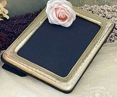 Art deco style silver table picture frame & photo holder