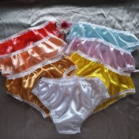 Fen48.2 - Women's underwear - 7 traditional style satin panties l/44-46