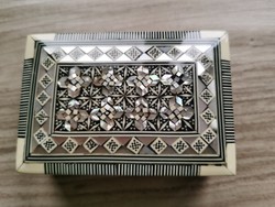Wooden box with mother-of-pearl inlay