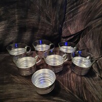Metal cups with glass inserts