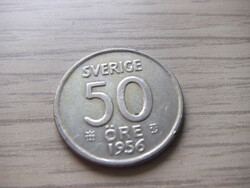 50 Őre 1956  Svédország  Ezüstérme