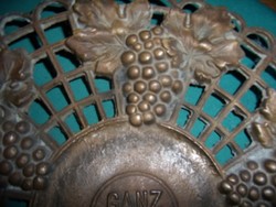 Réz dísztál - GANZ-MÁVAG emlék (öntött, szépen kidolgozott)