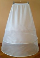 ESKÜVŐ ASZ02 - 2 körös rugalmas fehér menyasszonyi alsószoknya, abroncs