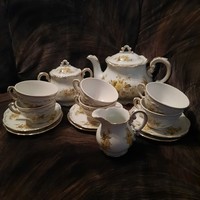 Zsolnay porcelán 6 személyes teáskészlet
