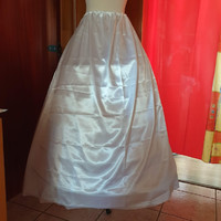 Wedding asz21 - white satin bridal petticoat, top layer