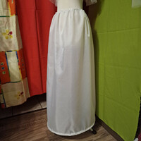 Wedding asz55 - 1 round tie silk white bridal petticoat, hoop, step reliever