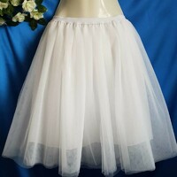 Wedding asz29a - 5-layer snow-white midi tulle skirt