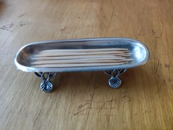 Antique silver table toothpick holder