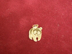 Tiny panda bear gold pendant