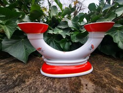 Antique Drasche Double-Arm Candle Holder