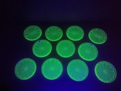 UV Light-Activated Plastic Coaster Set. 11 pieces