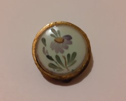 Old brooch, pin with porcelain inlay