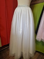 Wedding asz36b2 - 5-layer snow-white maxi tulle skirt with shiny waist