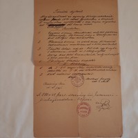 Orgovány község iskolaszéke által kiállított tanítói díjlevél   1913.