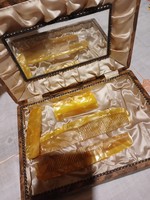 Art deco women's combing set in its original box