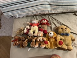 10 retro plush bears for sale together