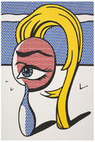 Roy lichtenstein: girl with a tear i. , American pop art reprint poster