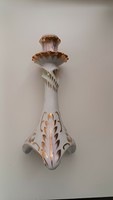 Hollóházi porcelán barokkos gyertyatartó 19,5cm