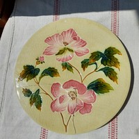 Znaim historicizing majolica large decorative plate, 34 cm in diameter