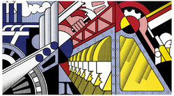 Roy Lichtenstein: Harckészültség, amerikai pop art reprint plakát, háború, katona, fegyver
