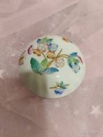 Herendi Viktória mintás,kézzel festett porcelán bonbonier